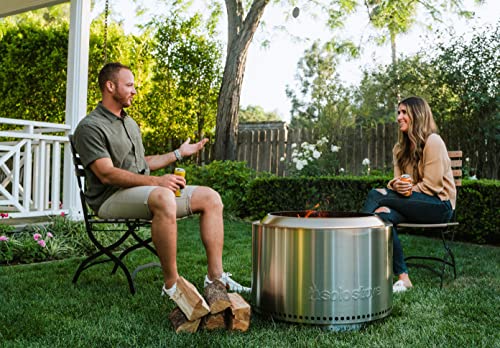 Solo Stove Yukon 2.0 + Stand, 27 Inch Smokeless Fire Pit – Portable Stainless Steel Outdoor Fireplace