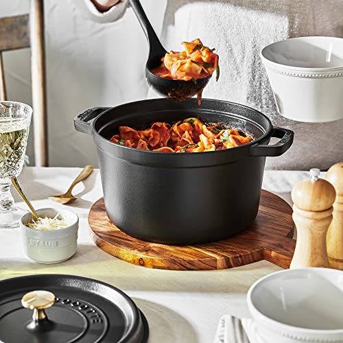 Cast Iron Dutch Oven 5-qt Tall Cocotte, Matte Black