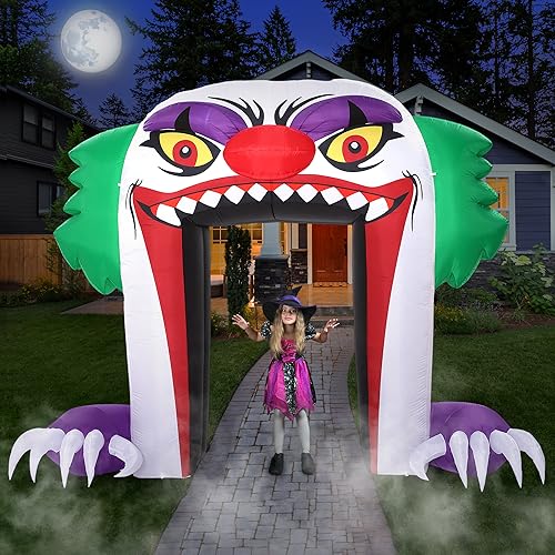 10 FT Halloween Inflatables Clown Archway