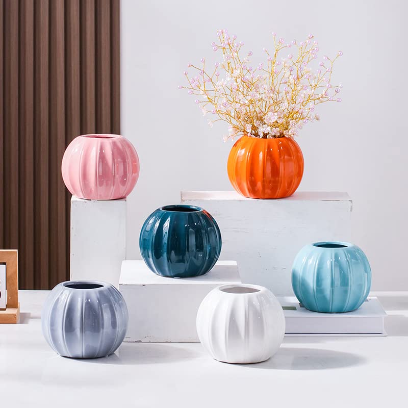 Creative Pumpkin Shape Ceramic Vase