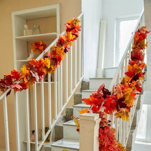 6PCS Fall Maple Leaves Autumn Garland