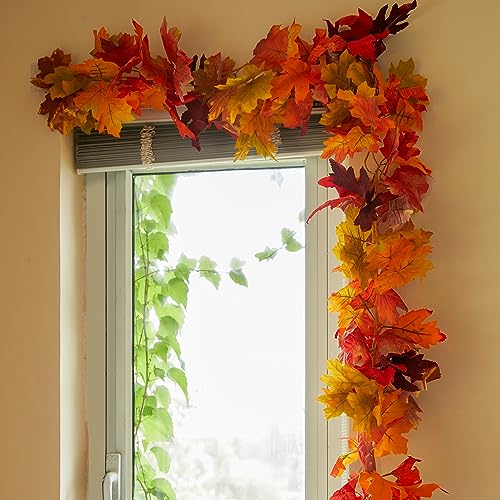 6PCS Fall Maple Leaves Autumn Garland