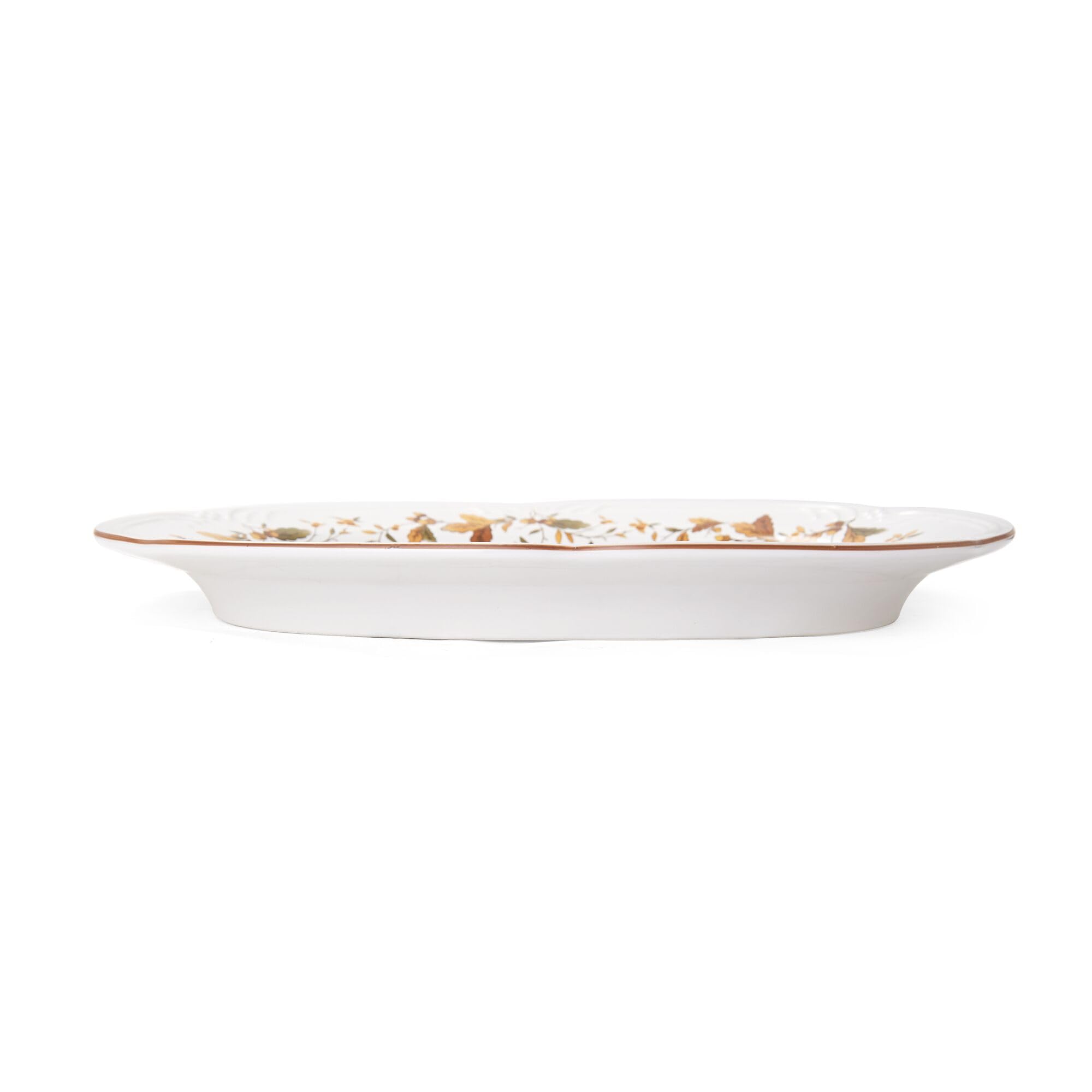 Pfaltzgraff Autumn Berry Oval Platter, 14-3/4-Inch x 11-Inch, White, 5189119