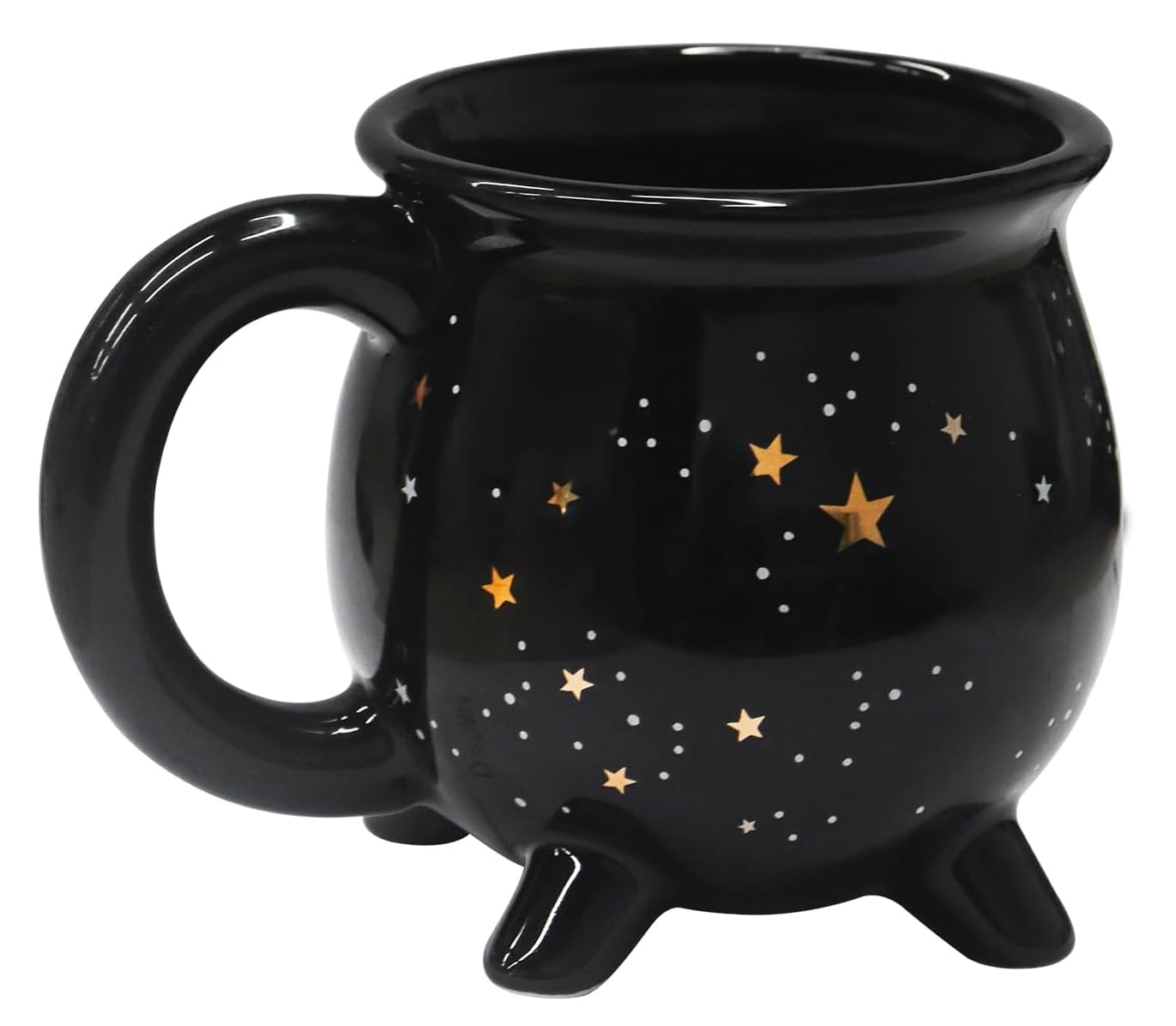 Astral Cauldron Coffee Mug 300ml/10oz Black Ceramic Witch Mug