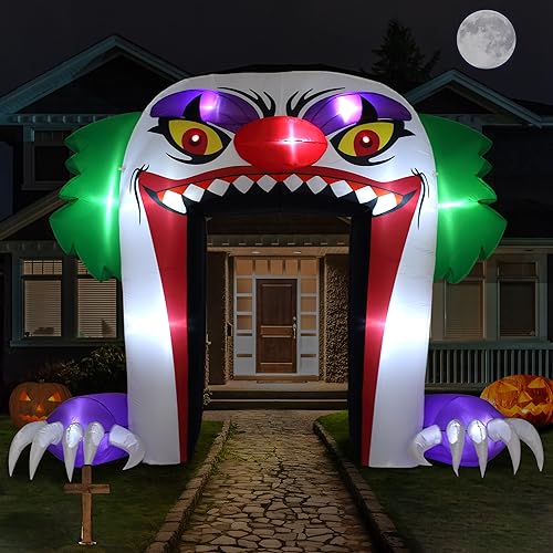 10 FT Halloween Inflatables Clown Archway