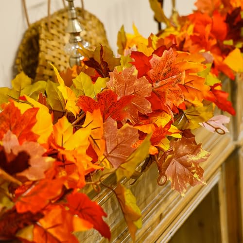 6PCS Fall Maple Leaves Autumn Garland