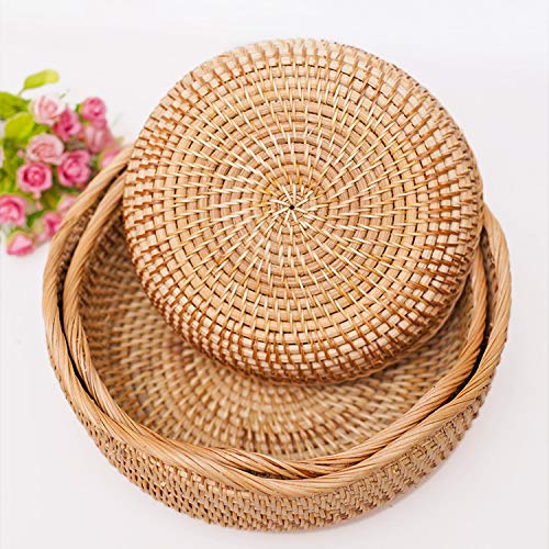 Natural Woven Serving Basket Bowls, Set of 3