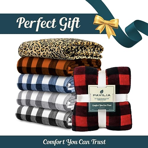 Buffalo plaid throw blanket gift