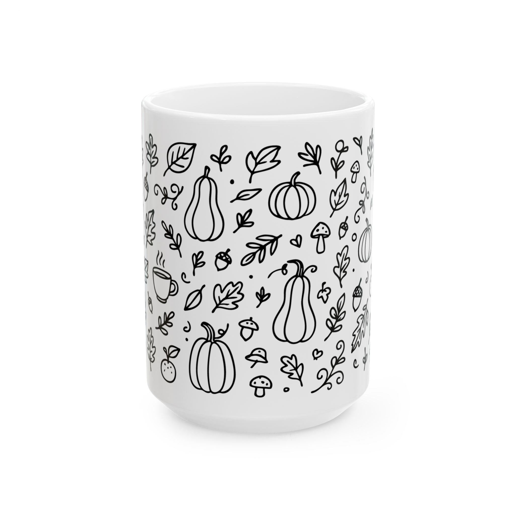 Fall-Themed Ceramic Mug: Cozy Autumn Coffee Cup