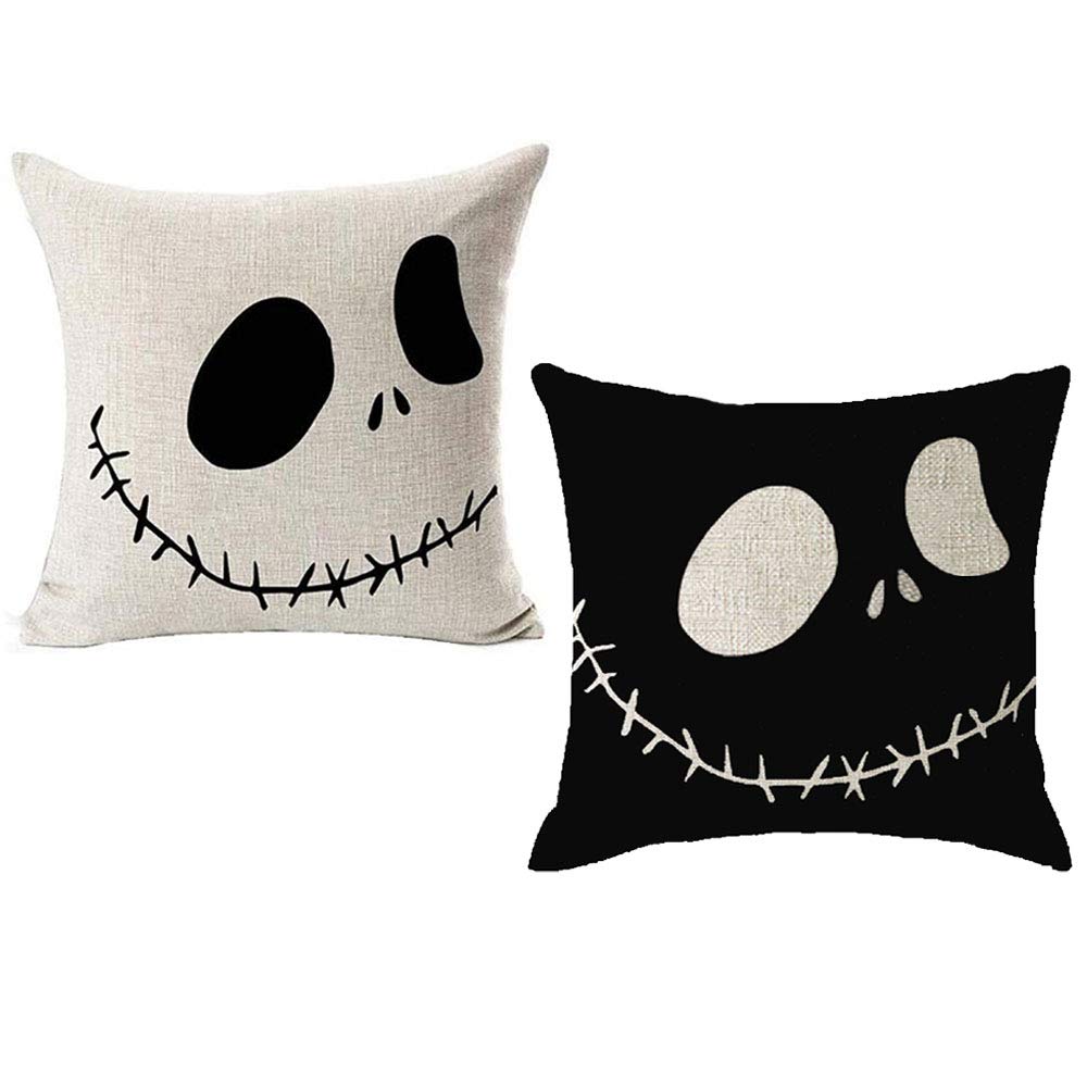 Set of 2 Nightmare Before Christmas Square Throw Pillow Covers 18 "X 18"