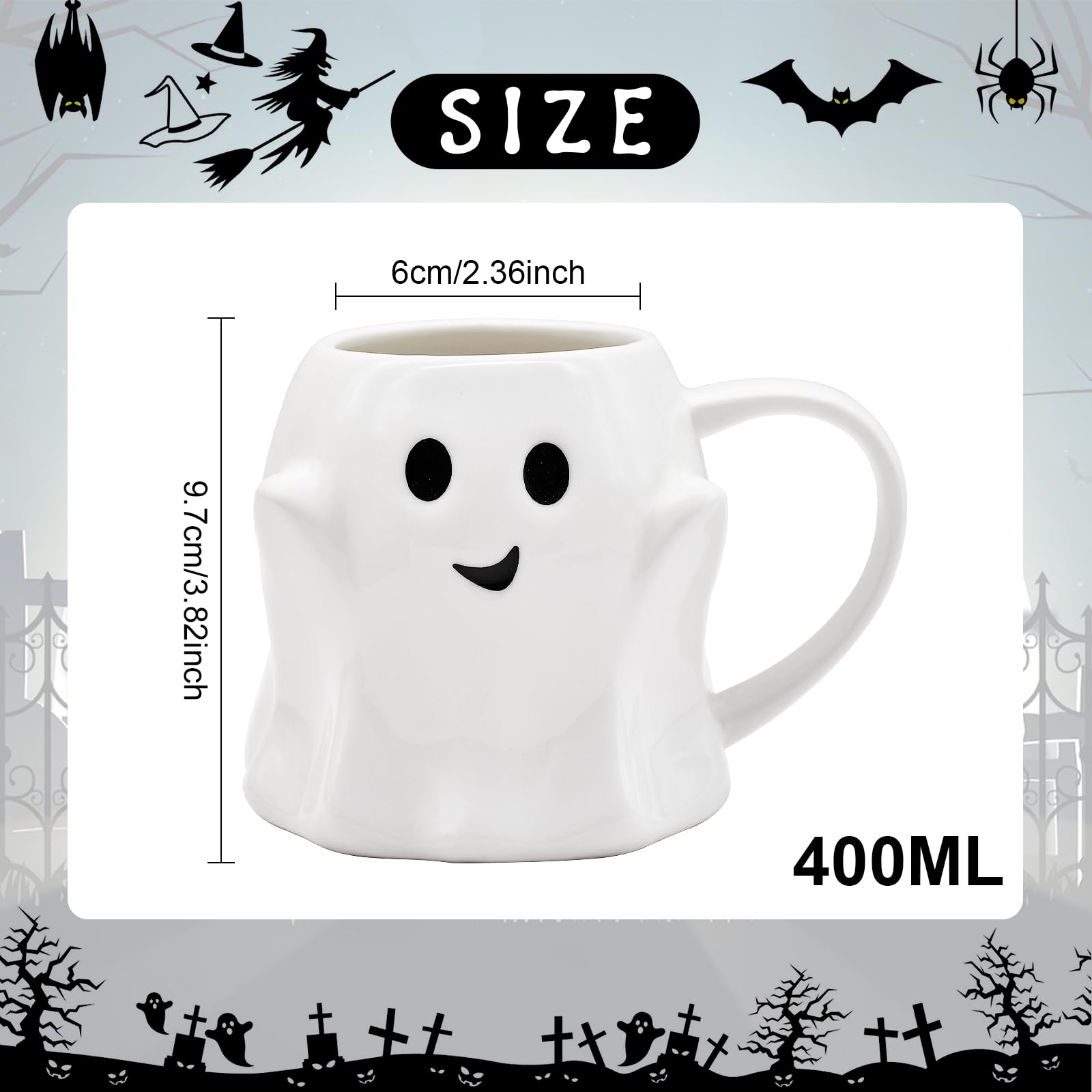 14 oz Halloween Ghost Coffee Mug