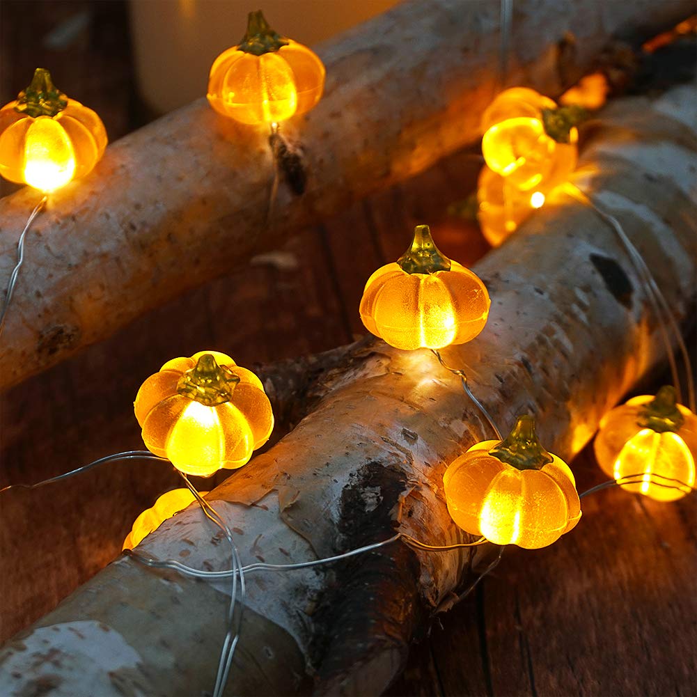 3D Jack-o-Lantern 10ft 30 LEDs Pumpkin String Lights