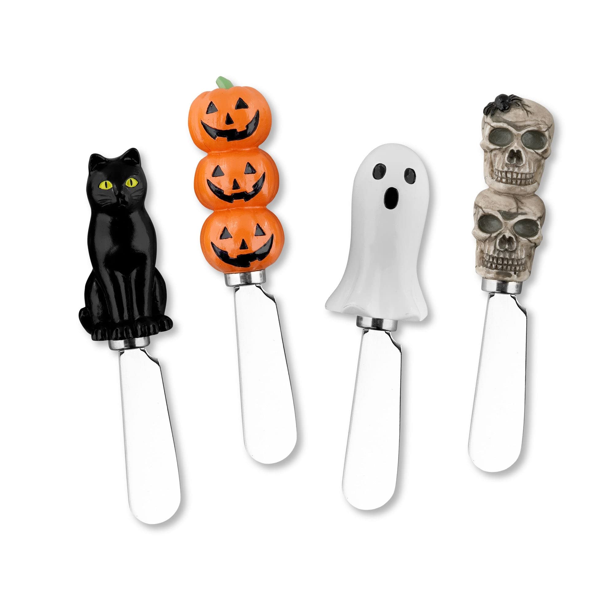 Cheese and Butter Spreader Knives Halloween Decor 4-Piece