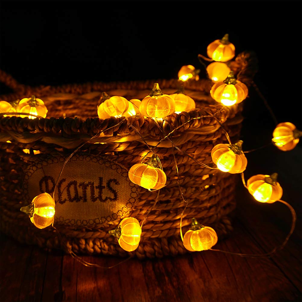 3D Jack-o-Lantern 10ft 30 LEDs Pumpkin String Lights