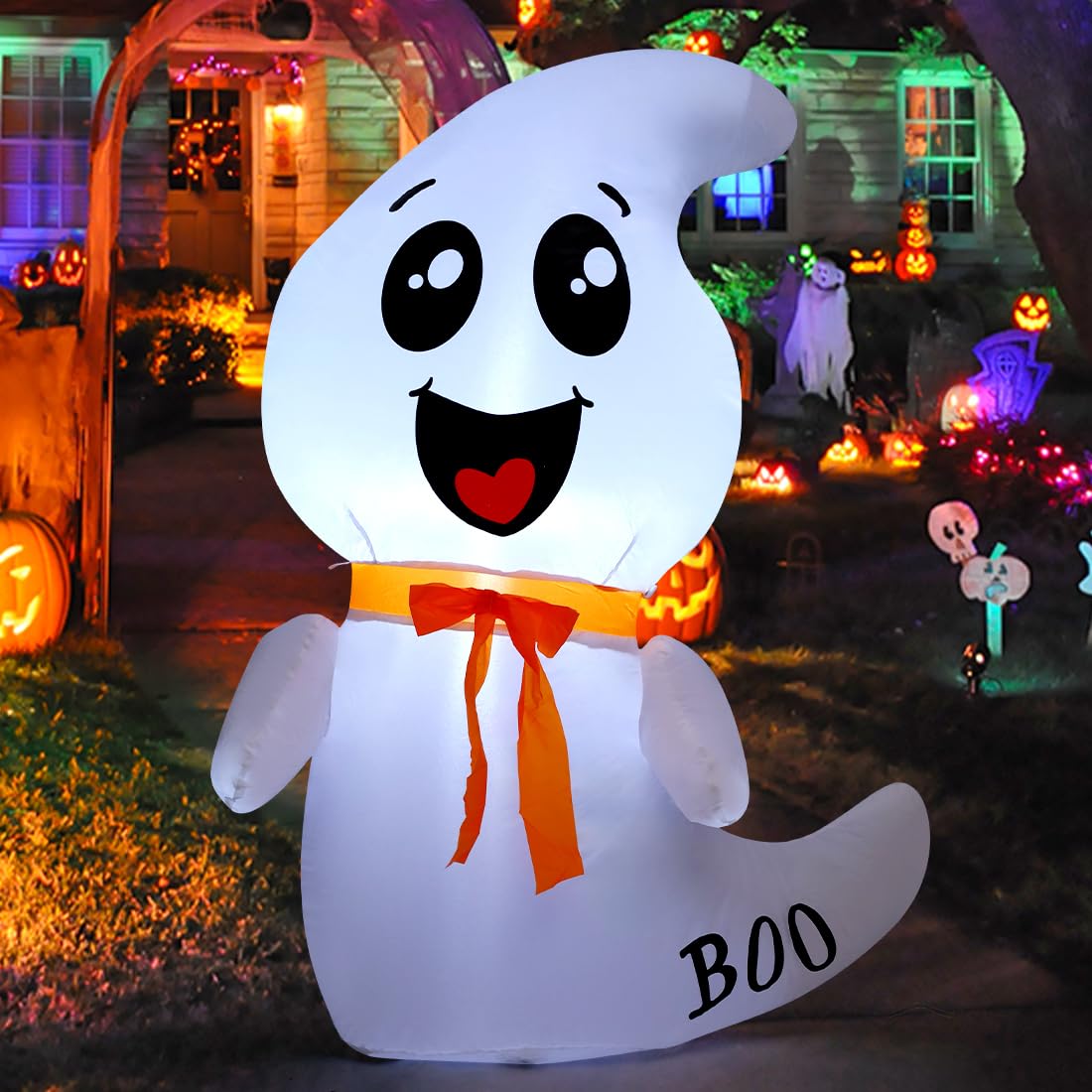 4 FT Halloween Inflatable Cute Ghost Outdoor Decoration