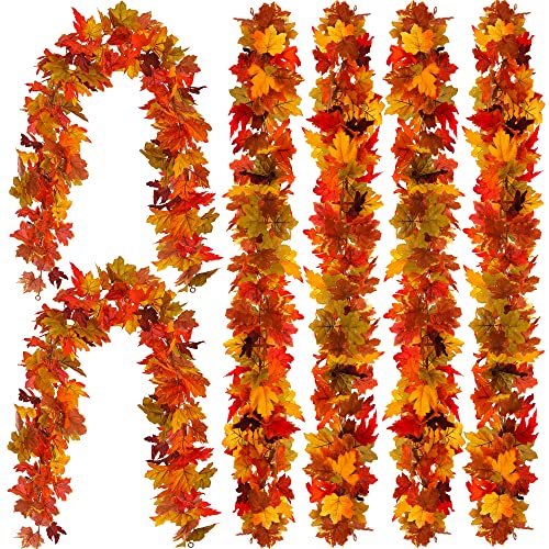 6PCS Fall Maple Leaves Autumn Garland