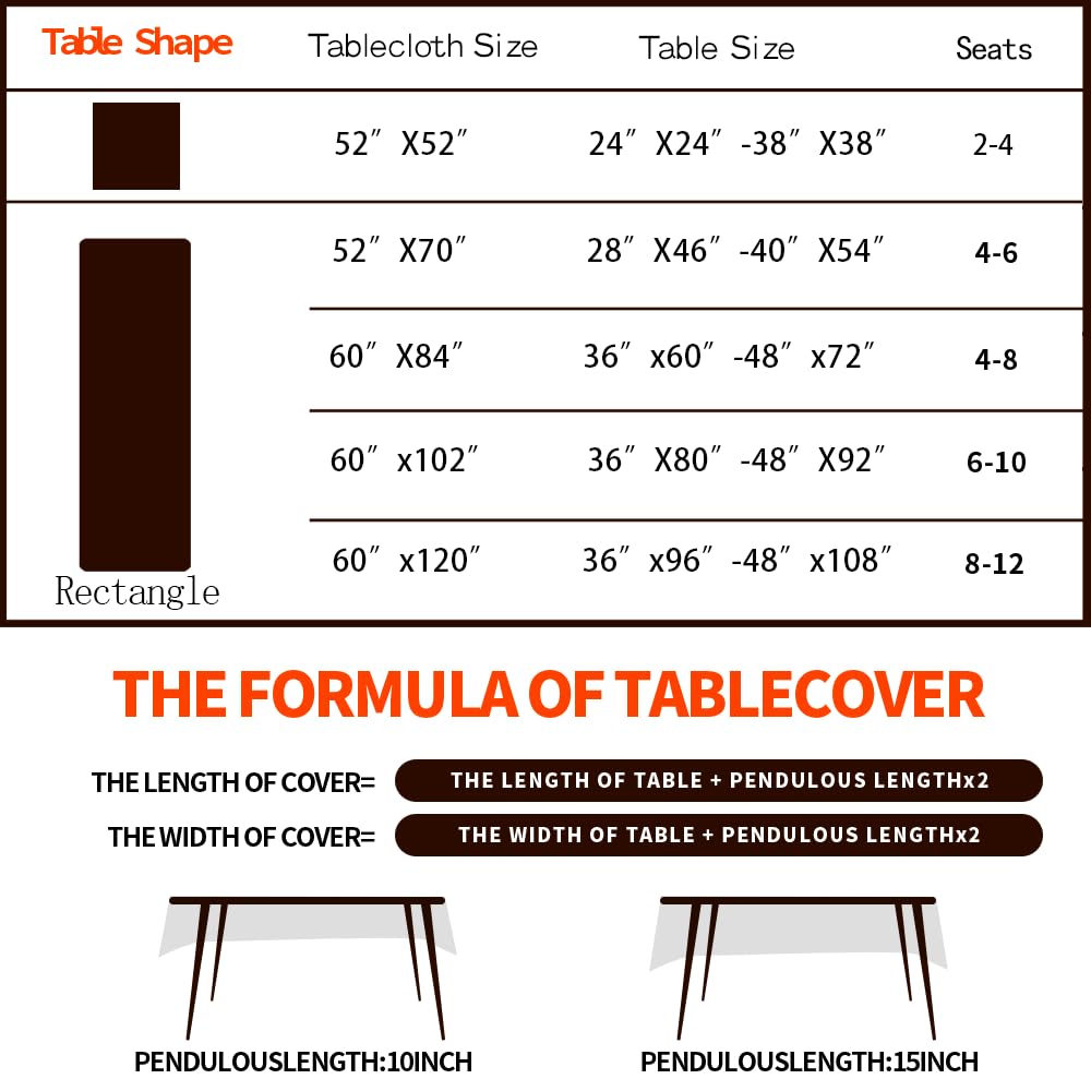 tablecloth sizes