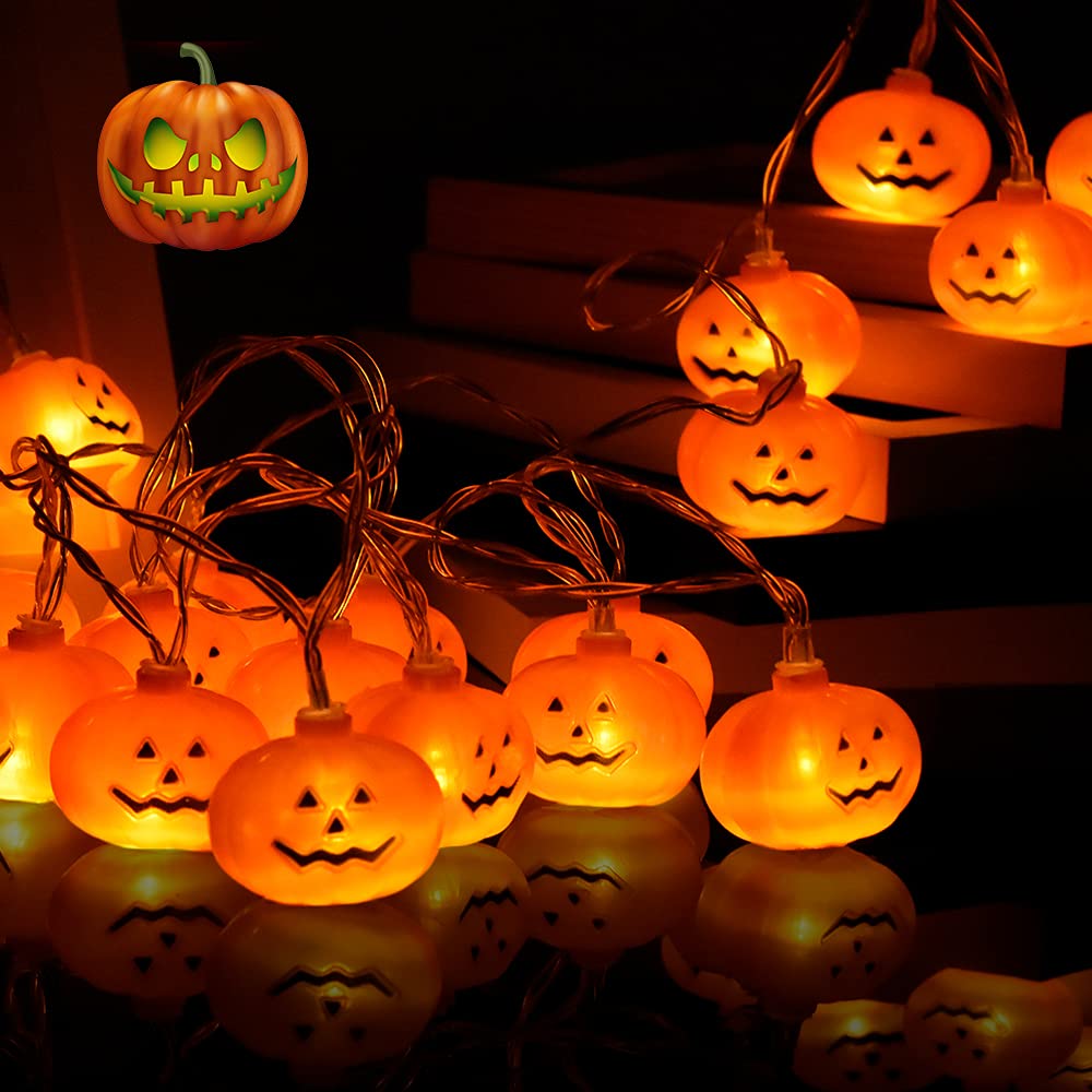 20FT 40 LEDs Pumpkin String Lights for Outdoor Decor