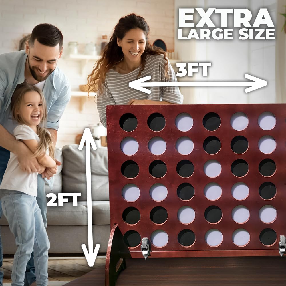 Extra large four in a row backyard game 3 feet by 2 feet size