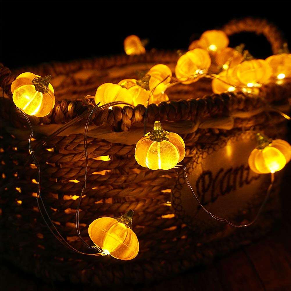 3D Jack-o-Lantern 10ft 30 LEDs Pumpkin String Lights