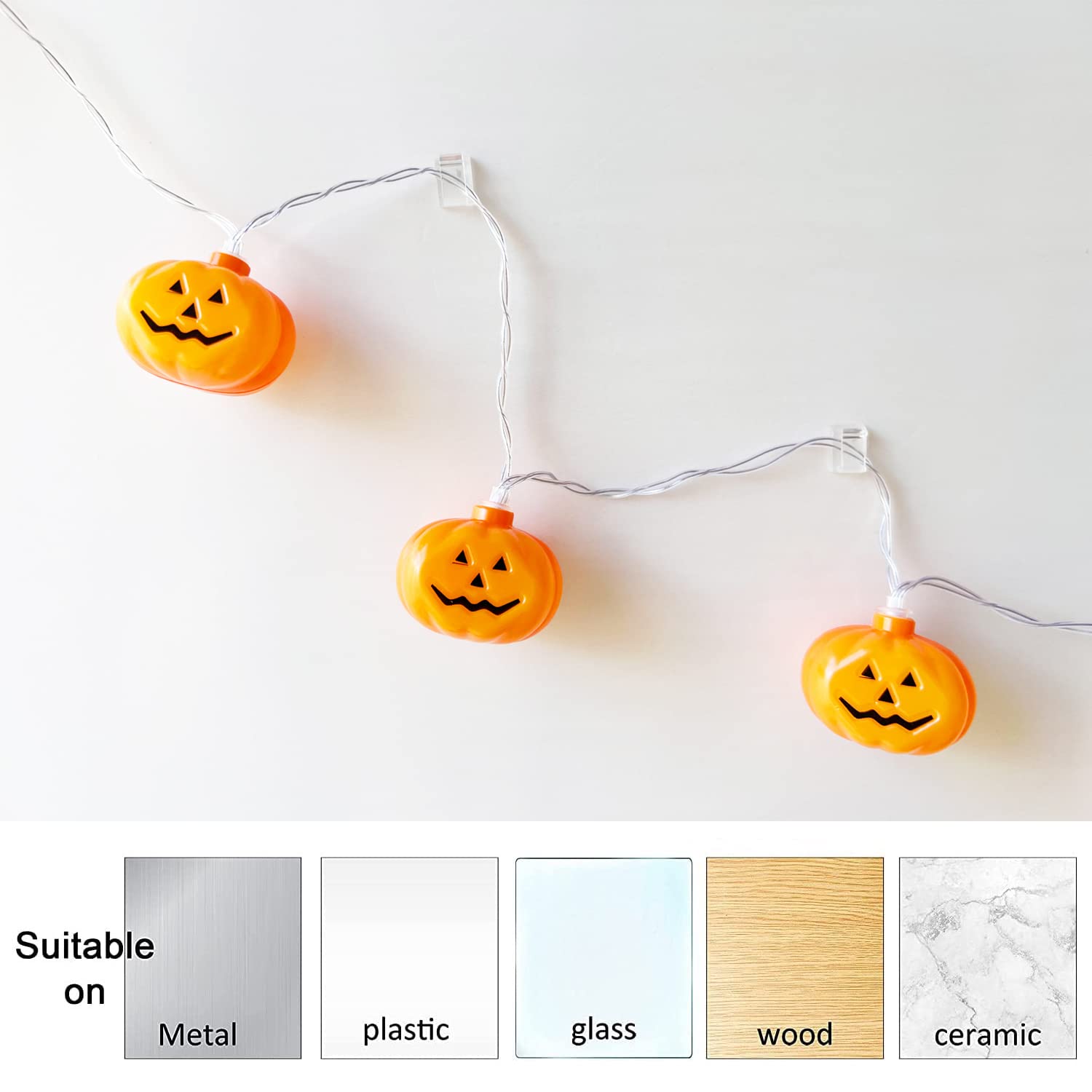 20FT 40 LEDs Pumpkin String Lights for Outdoor Decor