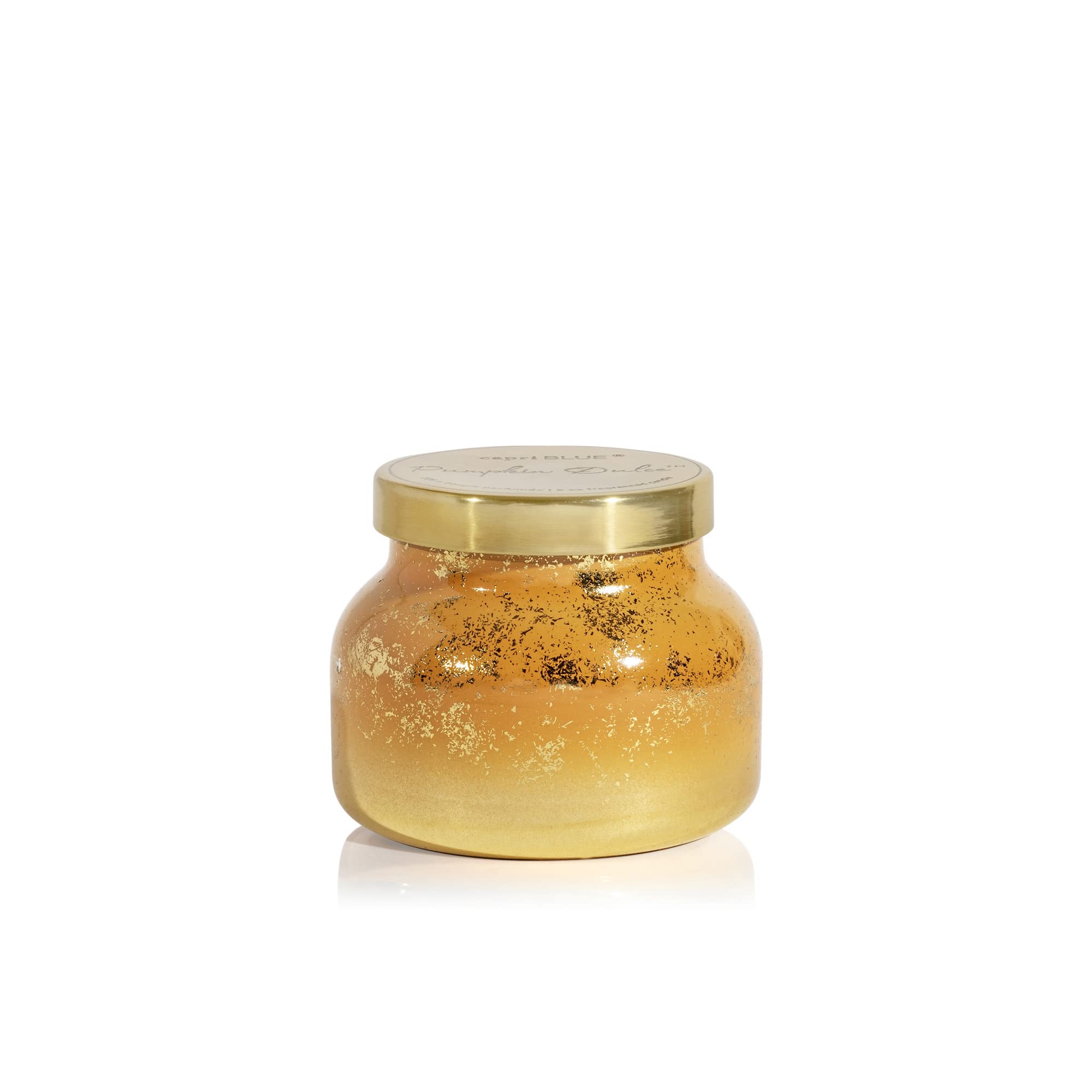 Glimmer Petite Signature Jar - Pumpkin Dulce Scented Candle with Ombre Glass Candle Holder