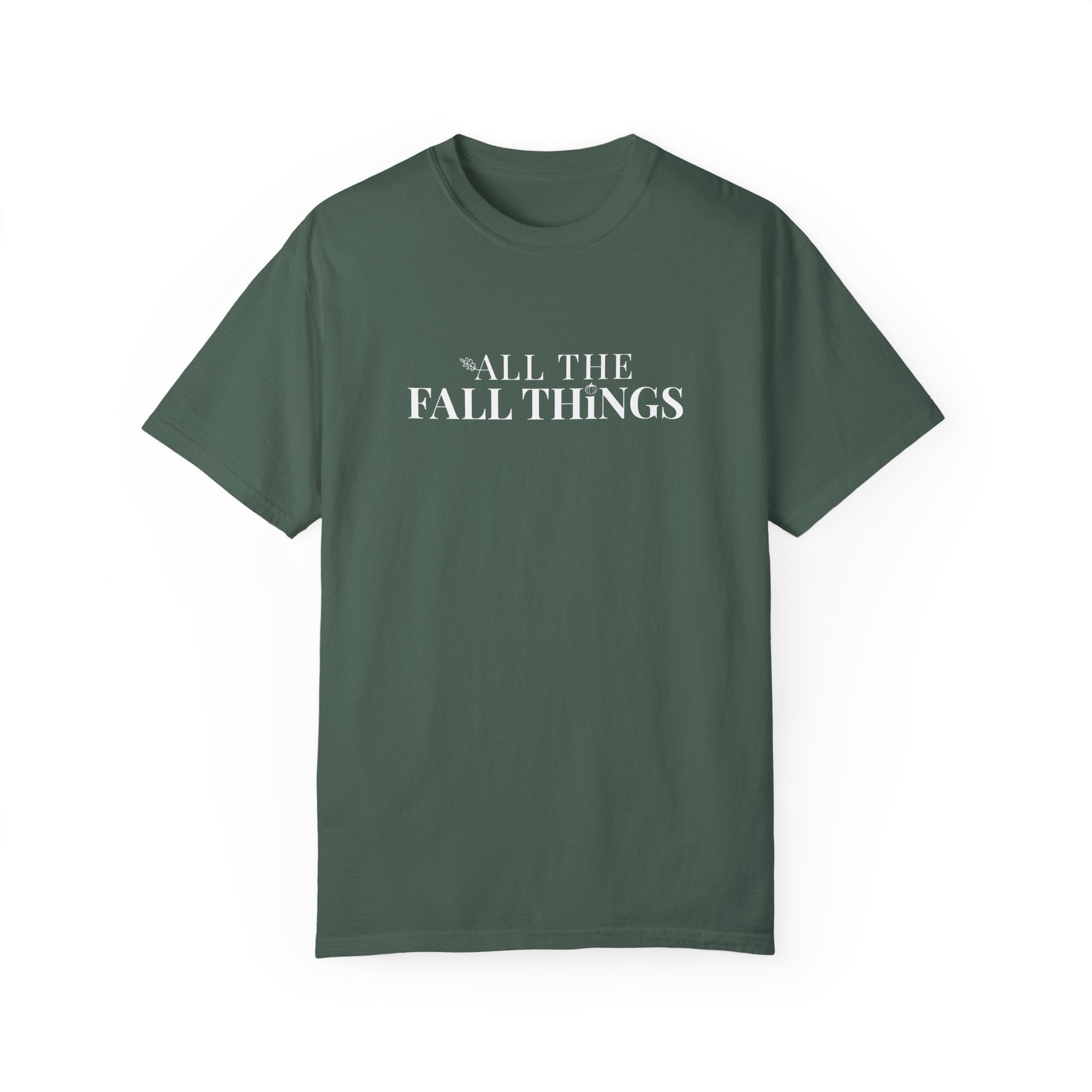 All The Fall Things Brand Logo T-shirt Blue Spruce Green