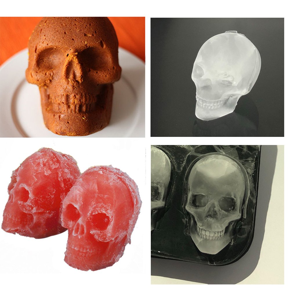 3D Skull Silicone Jello Ice Mold