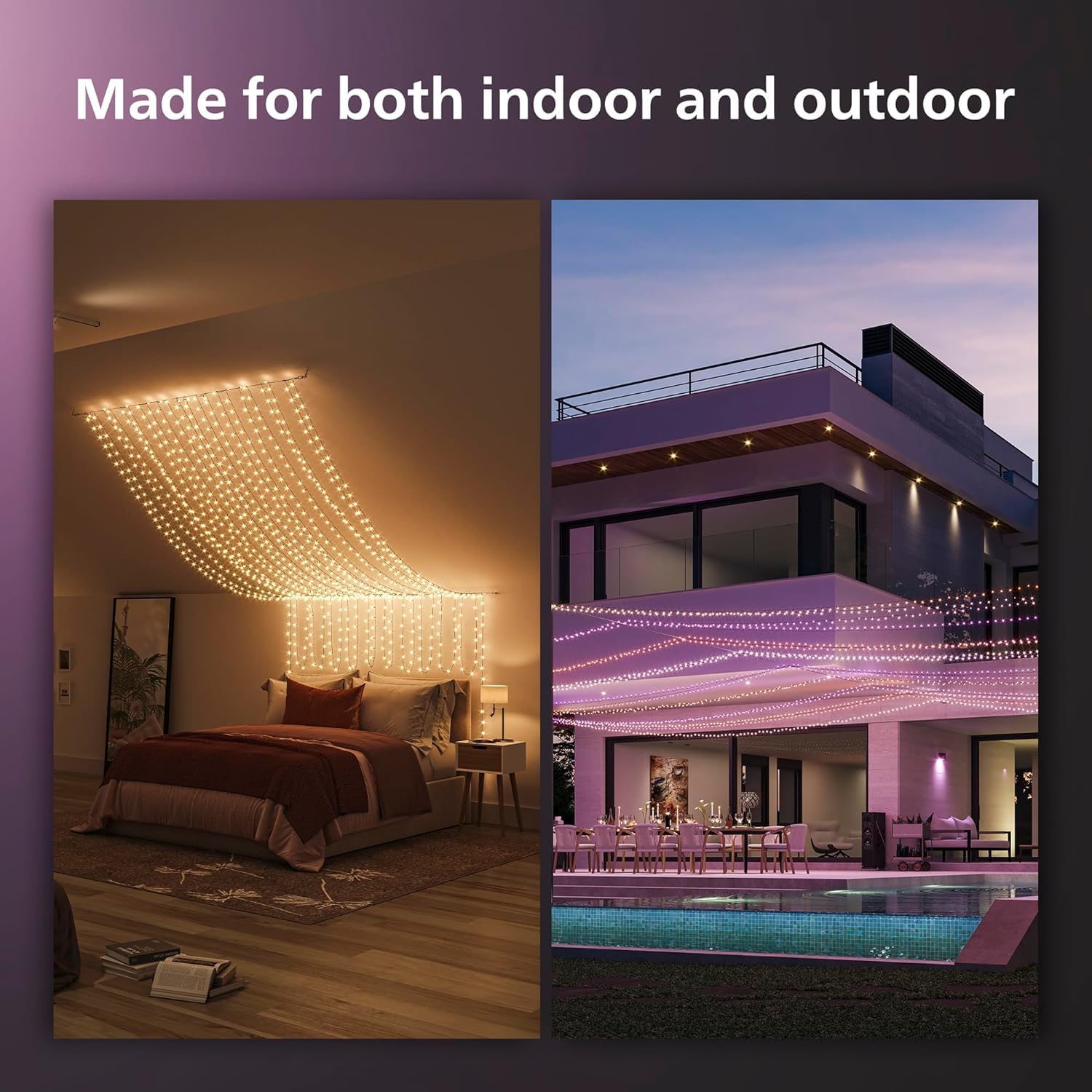 65ft Festavia String Lights - 250 Mini Color Changing Smart LEDs