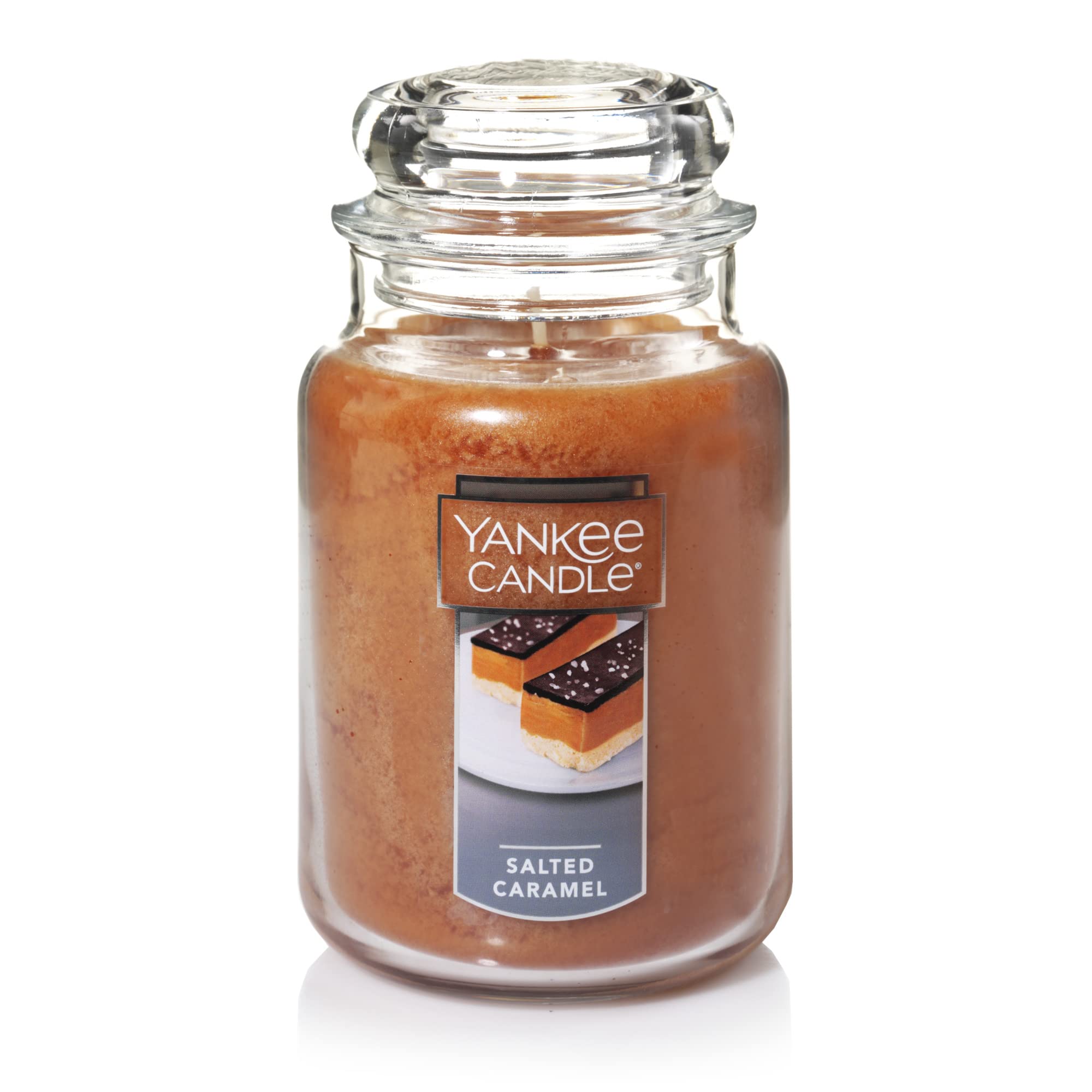 Salted Caramel Scented, Classic 22oz Large Jar Single Wick Candle