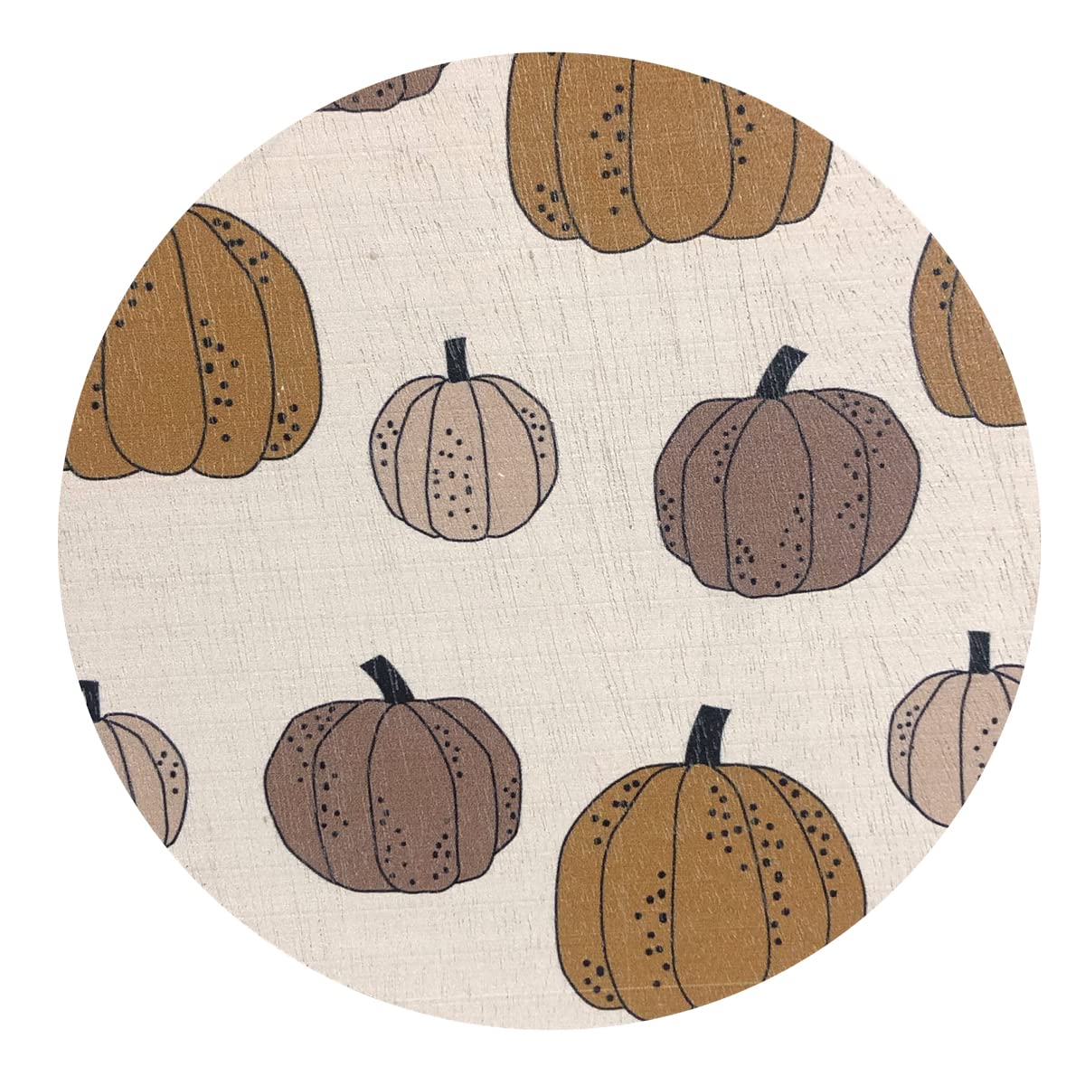 Pumpkin pattern fall candle lid