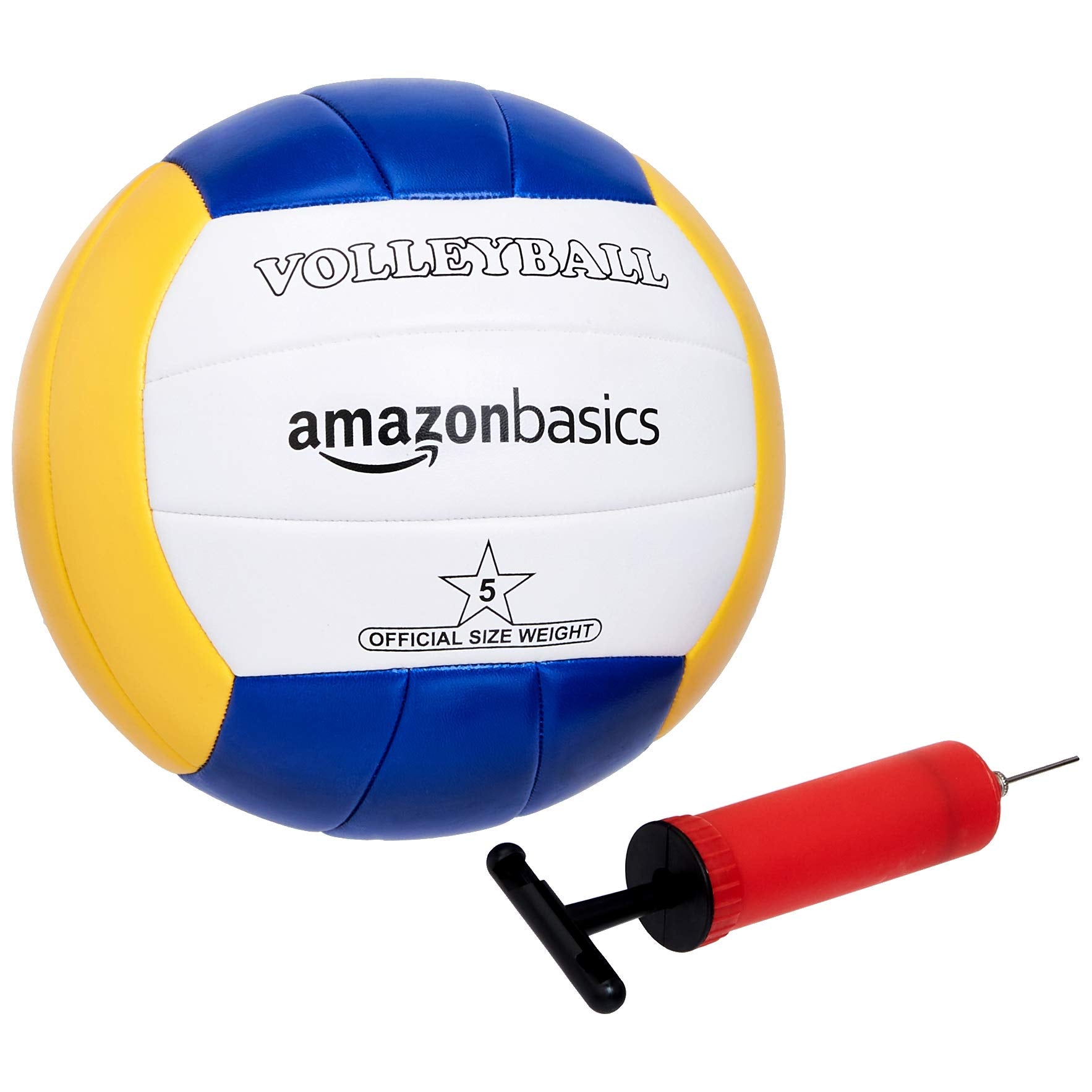 Amazon Basics Outdoor Volleyball and Badminton Combo Set with Net