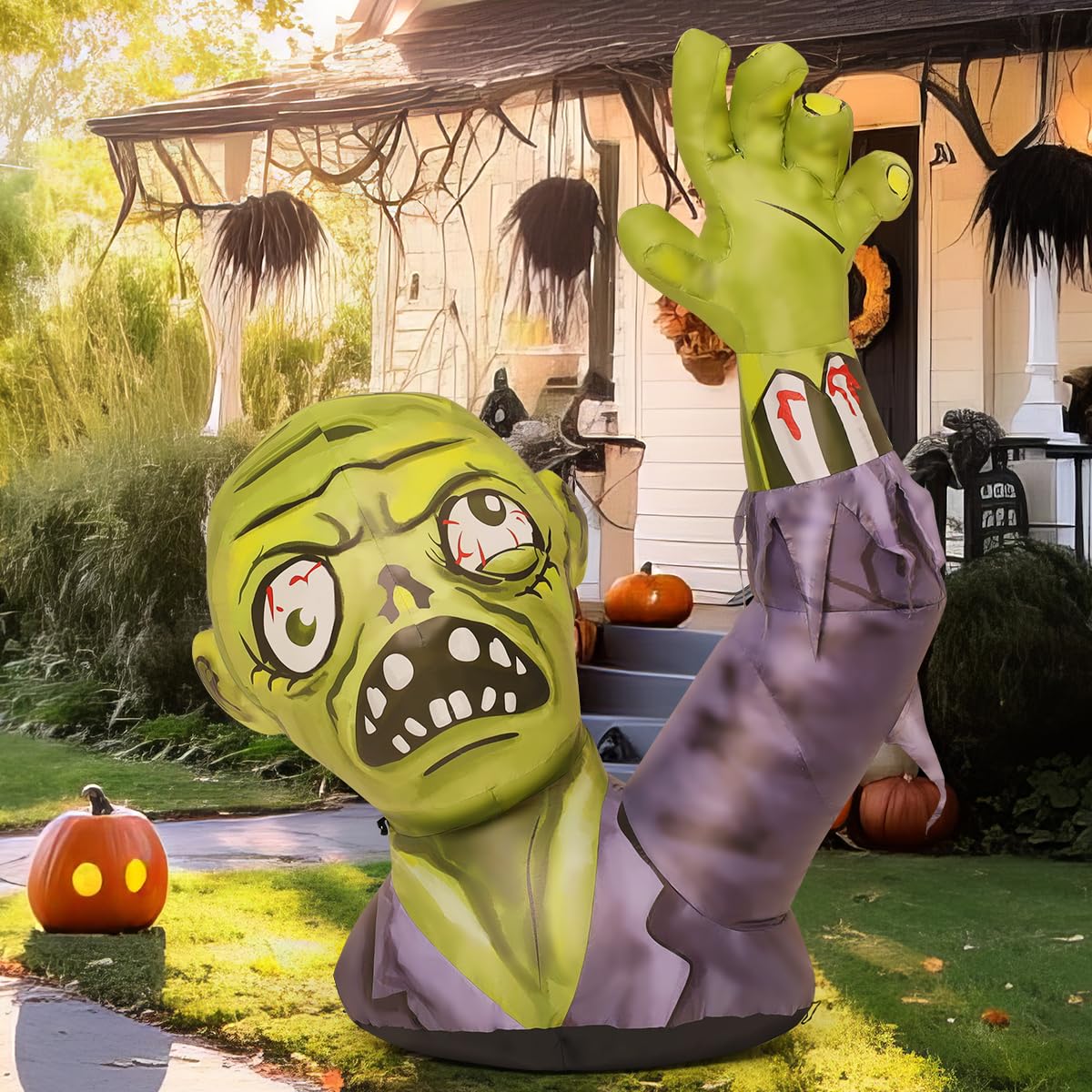 5.2 FT Halloween Inflatable Zombies Outdoor Decorations