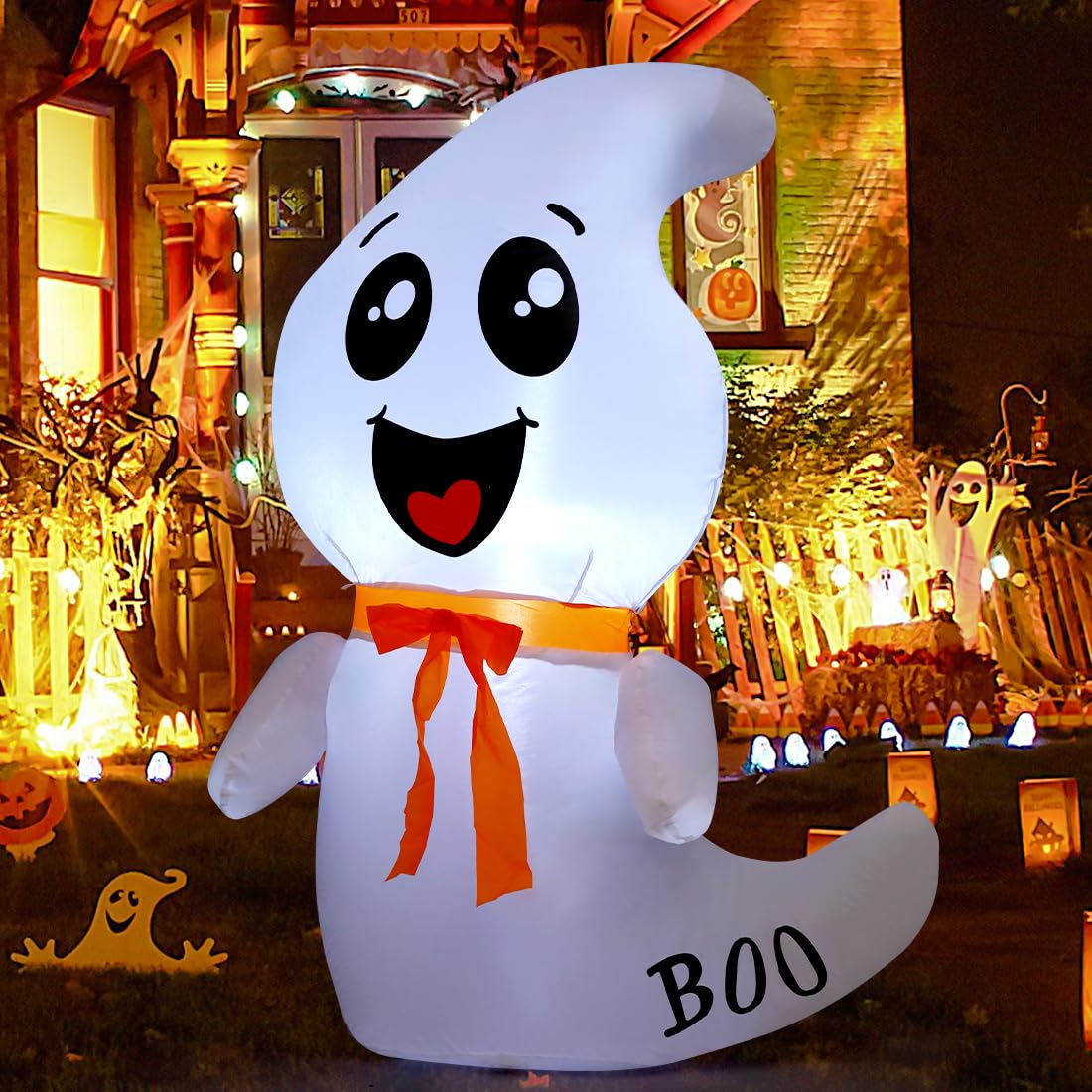 4 FT Halloween Inflatable Cute Ghost Outdoor Decoration