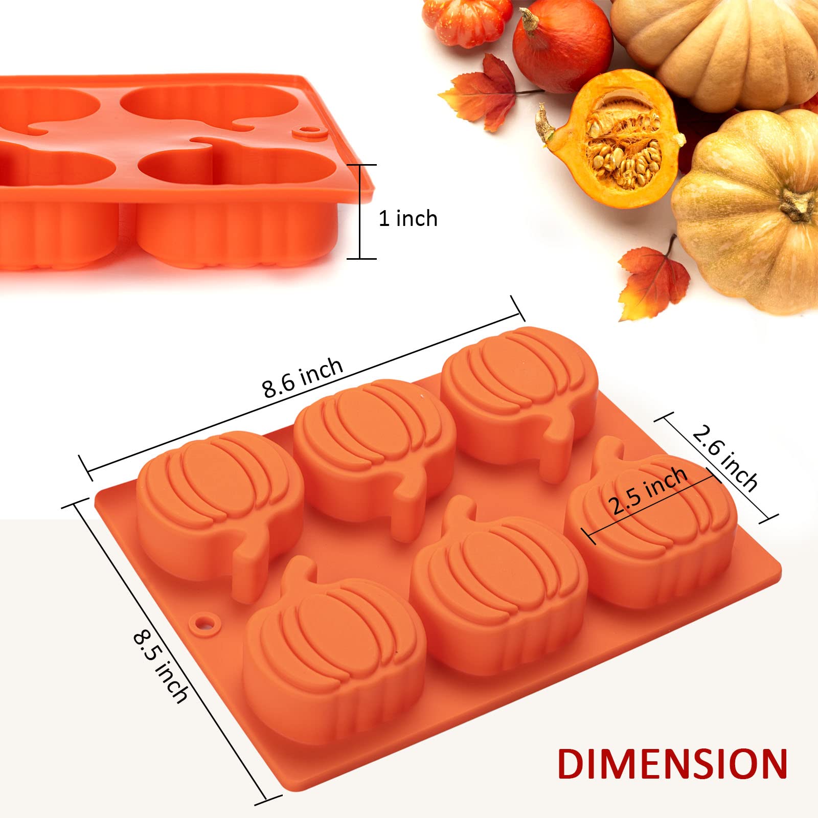 2 Pack Pumpkin Shaped Cake Molds