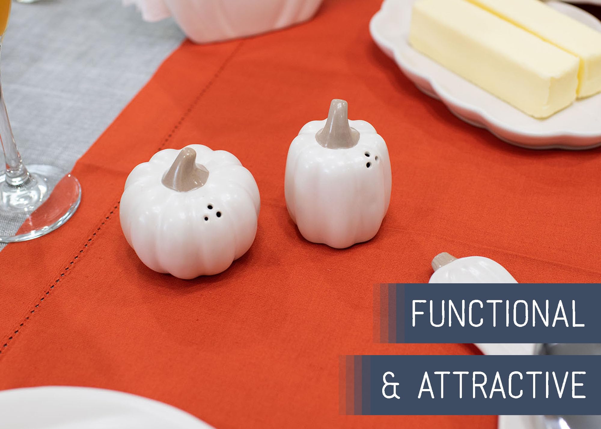 pumpkin shaped salt and pepper shaker set