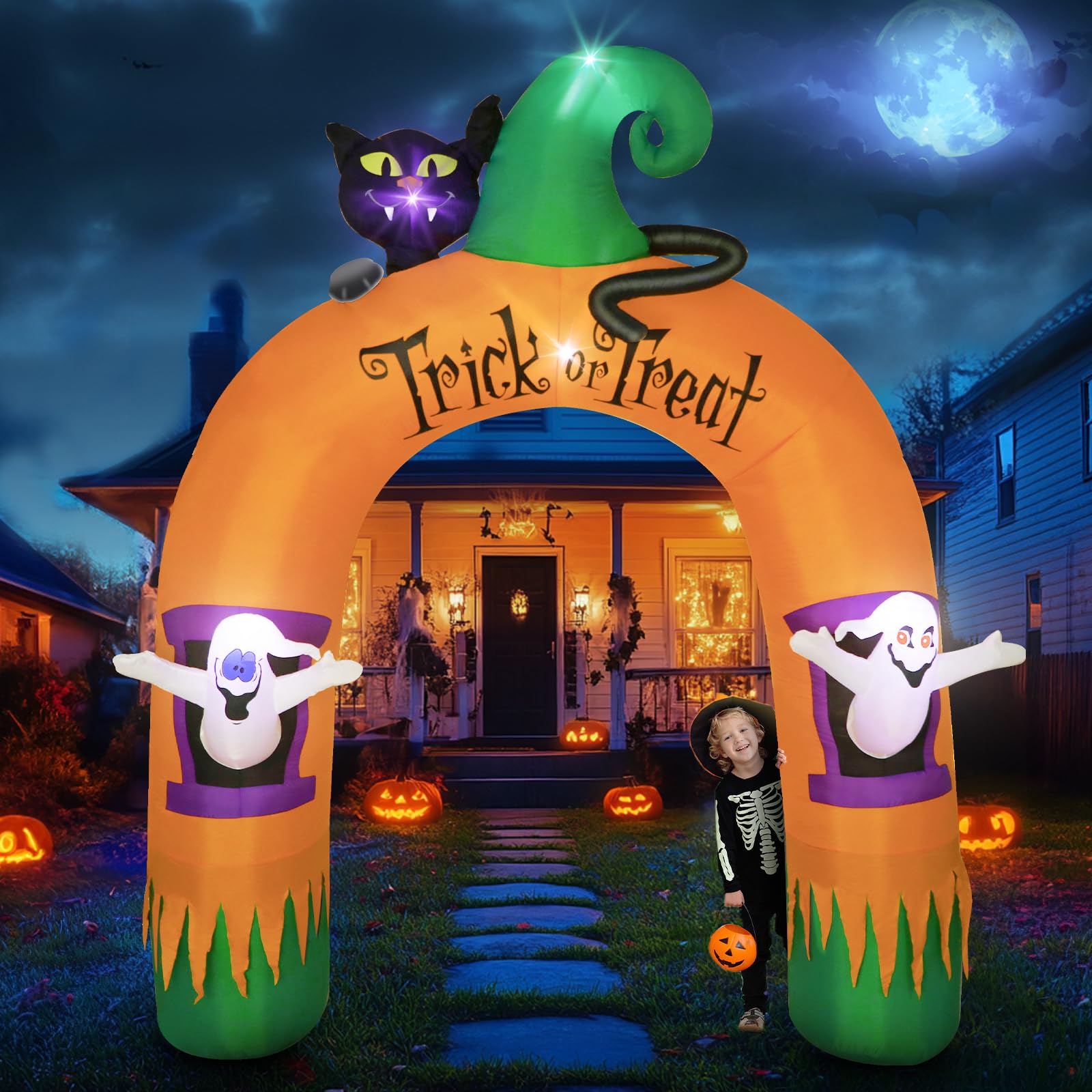 10FT Trick or Treat Halloween Inflatable Archway