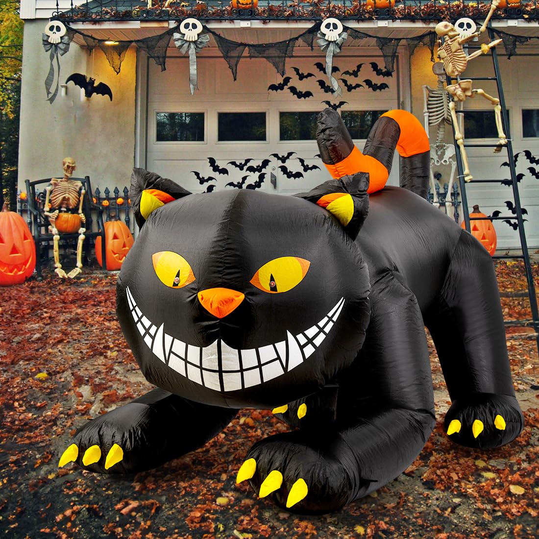 6FT Black Cat with Shakable Head Inflatable