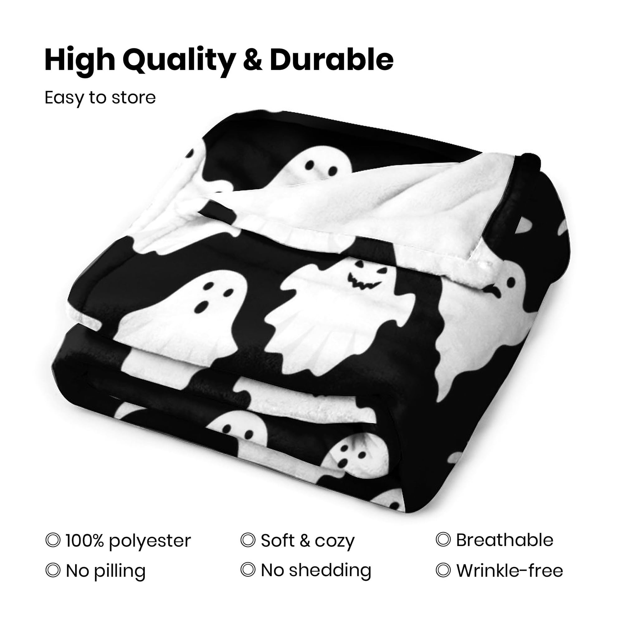 Halloween throw blanket features