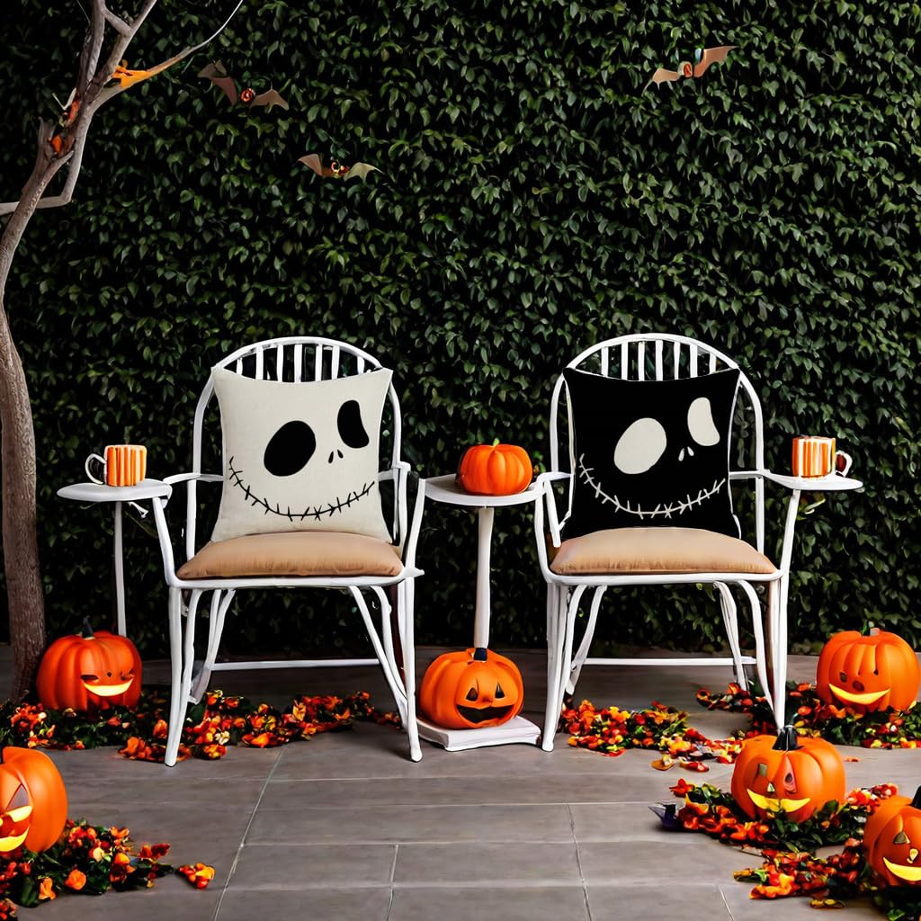 Halloween throw pillow cover set of 2 - Jack Skellington pillow covers