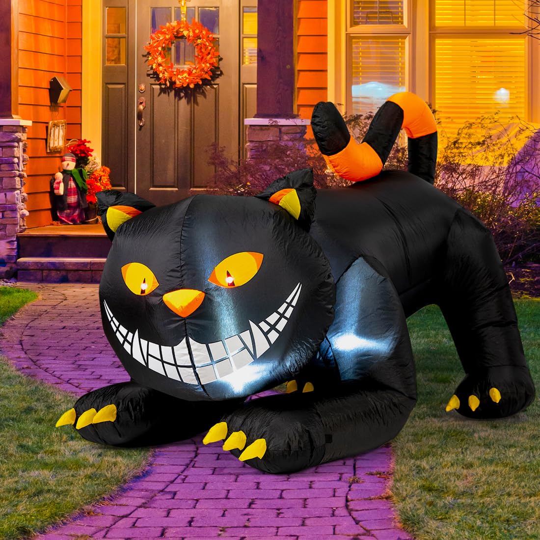 6FT Black Cat with Shakable Head Inflatable