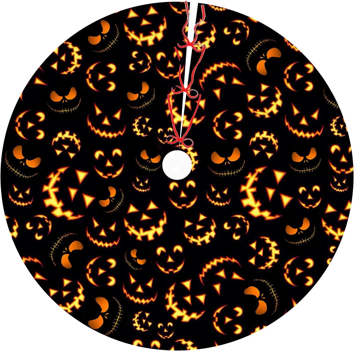 36Inch Pumpkin Face Halloween Tree Skirt