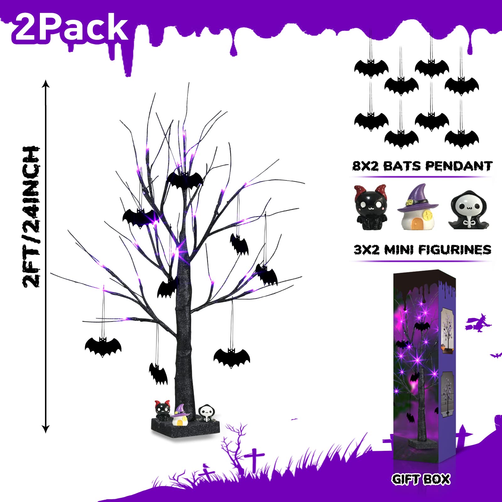 Halloween tree features