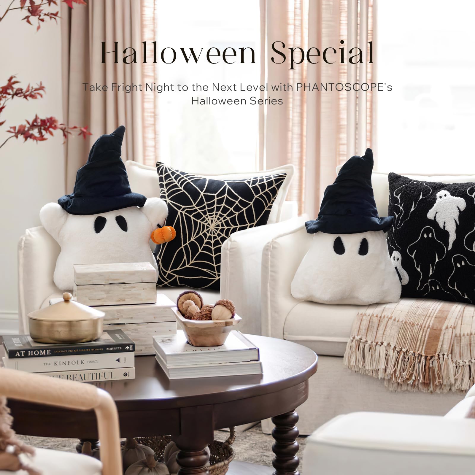 cute ghost pillow for Halloween