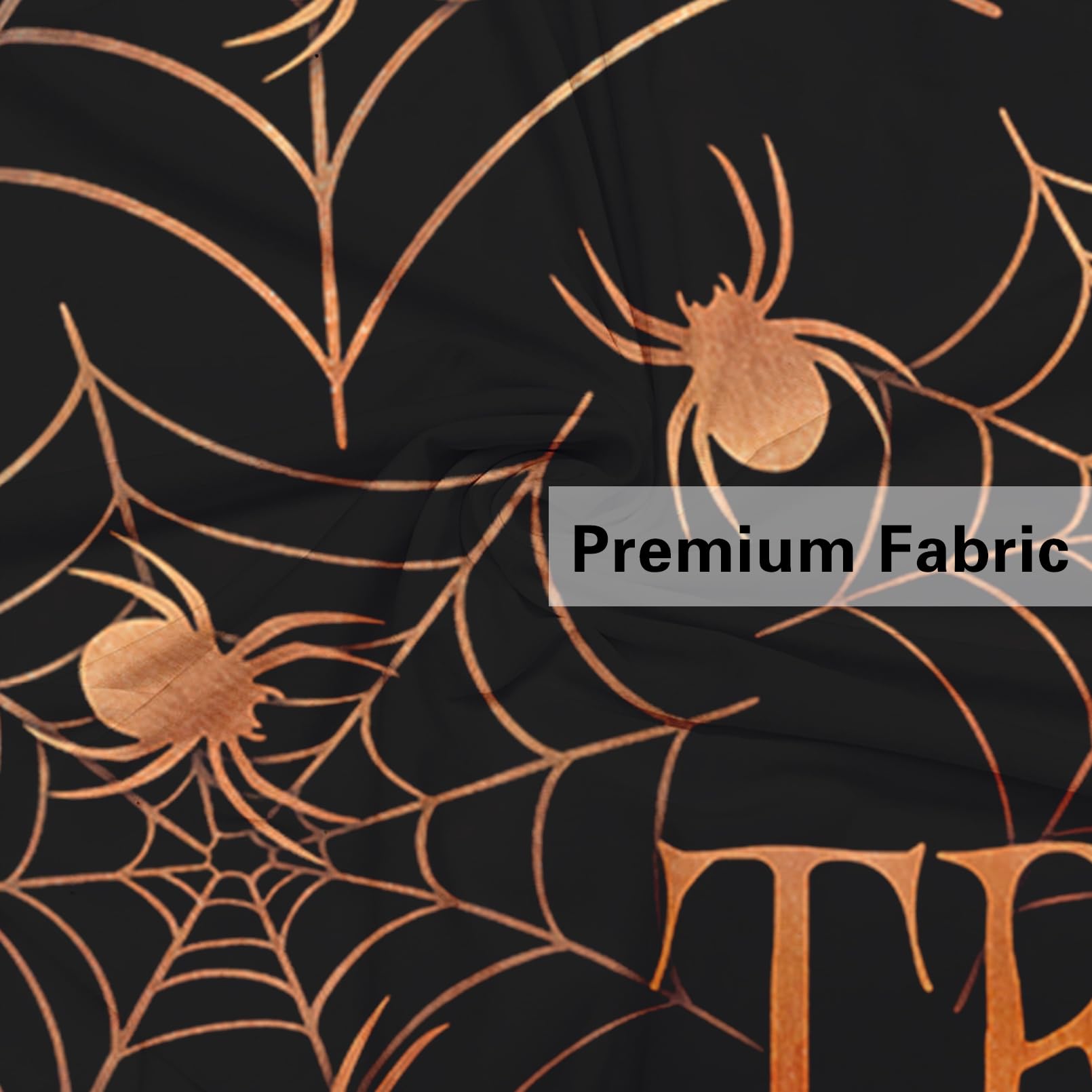 48 Inches Lace-up Spider Web Orange Black Tree Skirt