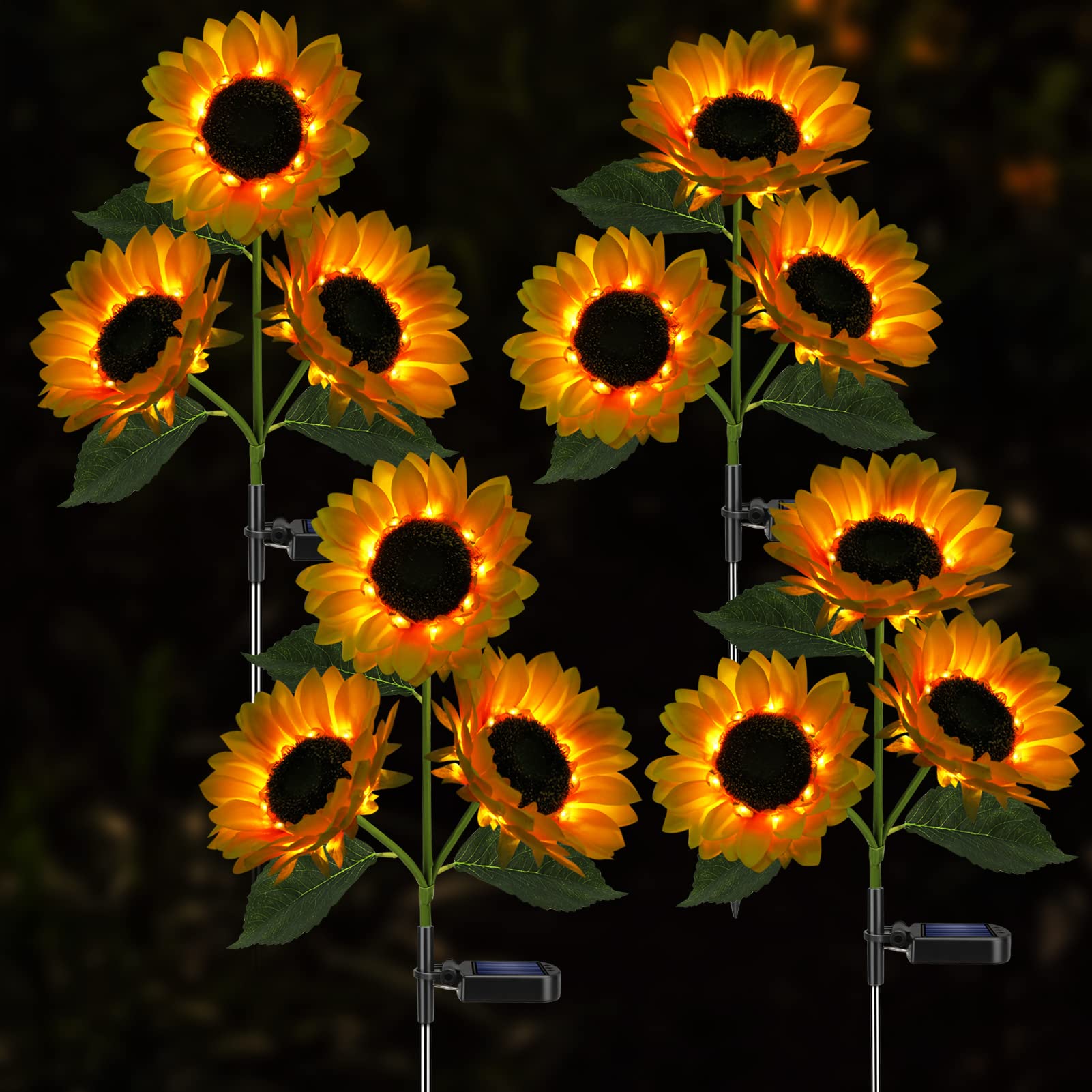 Pack of Solar Sunflower Lights