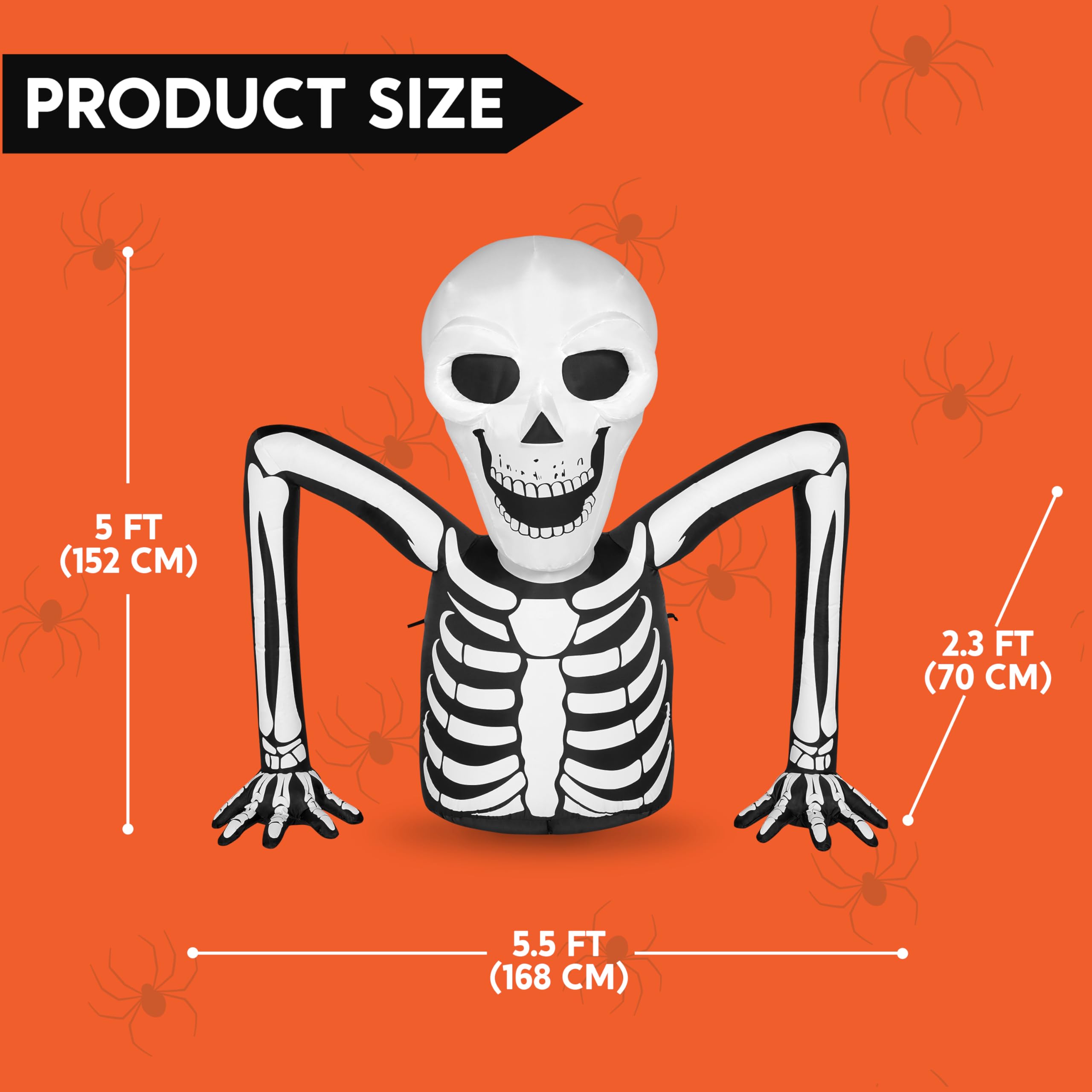 5.5 FT Long Skeleton Ground Breaker Inflatable