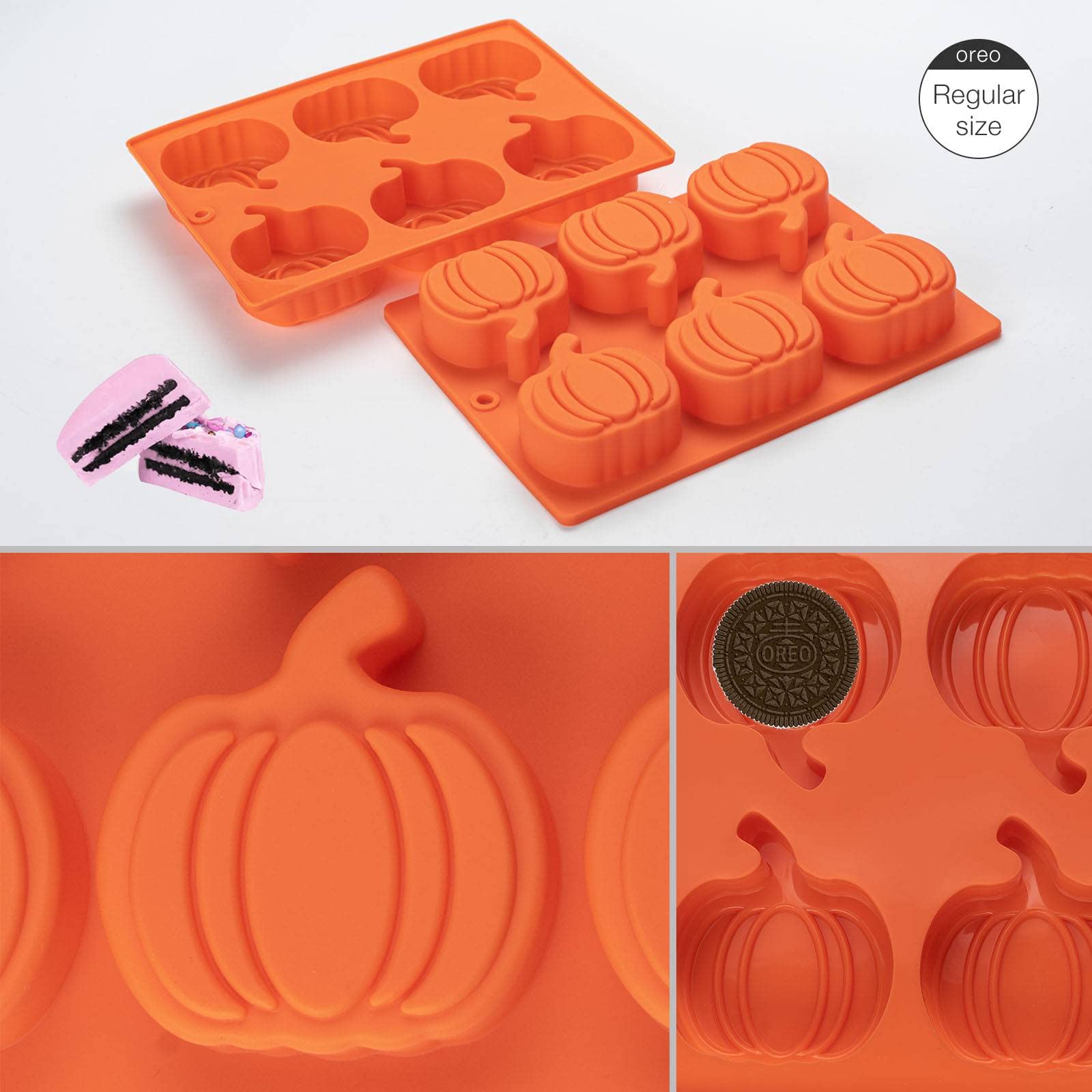 2 Pack Pumpkin Shaped Cake Molds