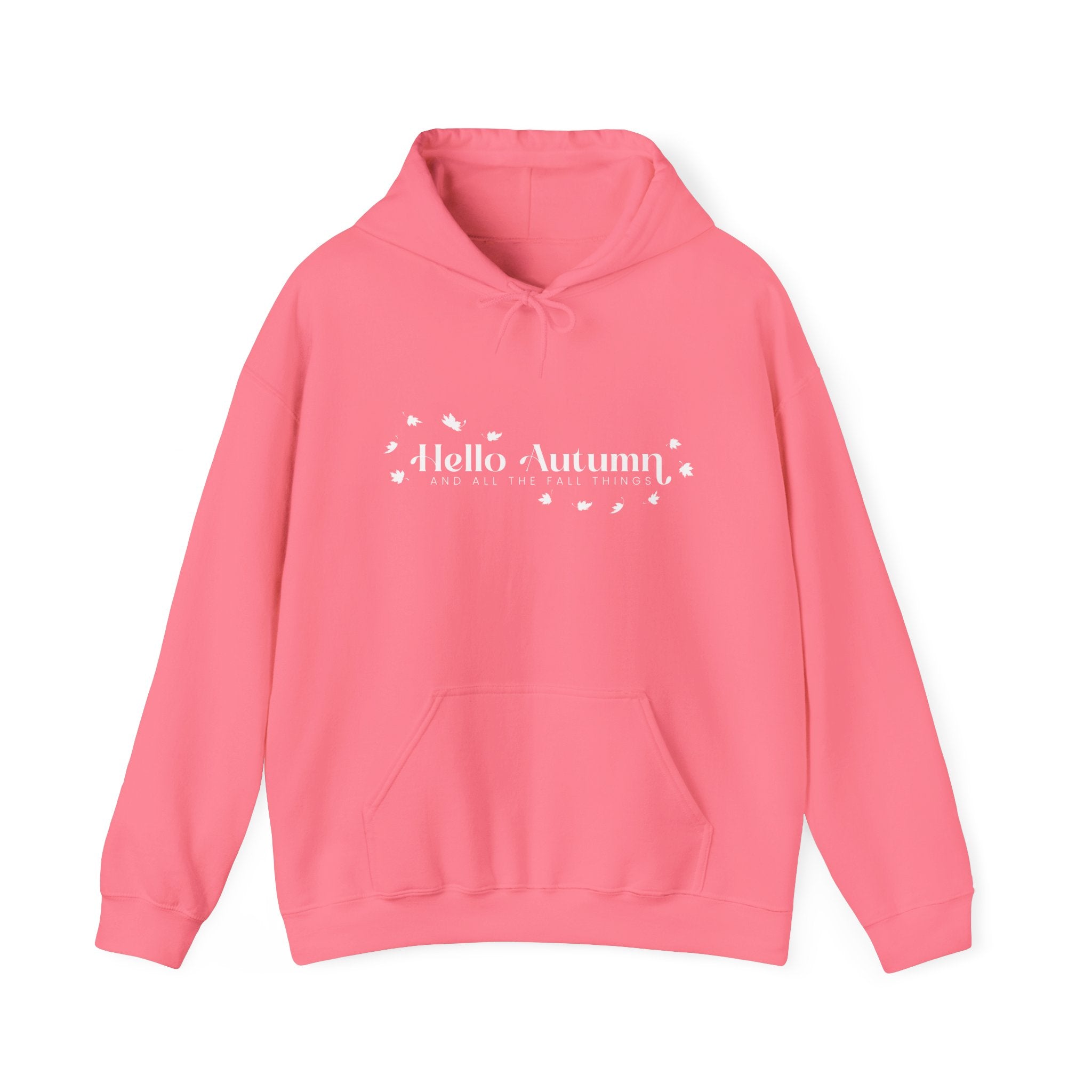 Hello Autumn And All The Fall Things Hoodie Light Pink