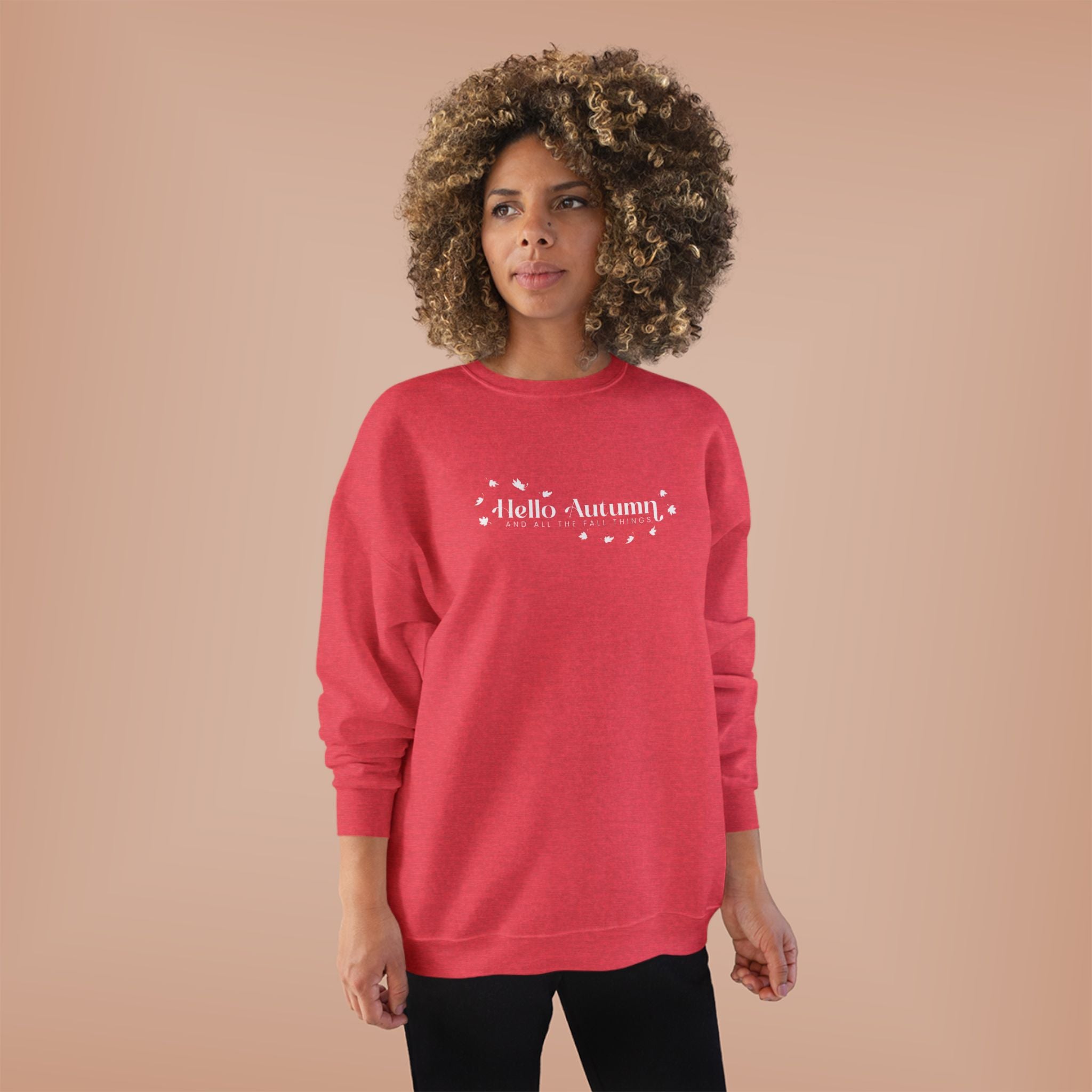 Autumn-Themed Crewneck Sweatshirt Cozy Fall Apparel